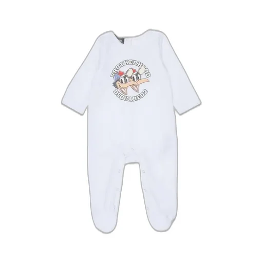 Dsquared2 Kids Brotherhood Logo Printed Babygrow