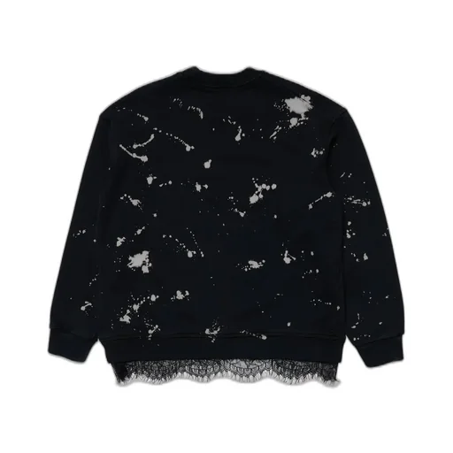 Dsquared2 Kids Logo-Printed Lace-Trim Crewneck Sweatshirt