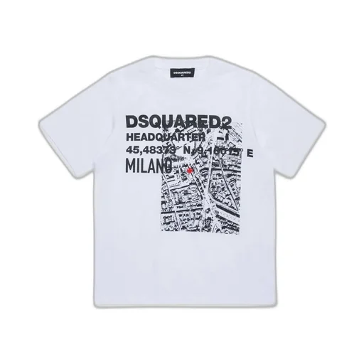 Dsquared2 Kids Logo Printed Crewneck T-Shirt