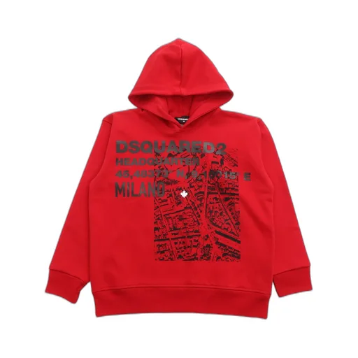Dsquared2 Kids Long Sleeved Logo Printed Hoodie