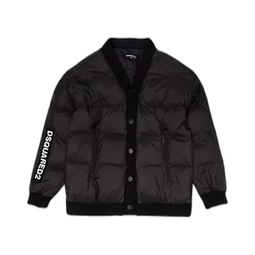 Dsquared2 Kids Logo Patch V-Neck Padded Jacket