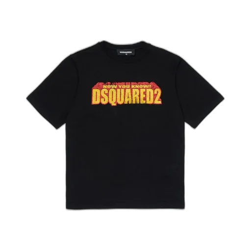Dsquared2 Kids Logo Printed Crewneck T-Shirt