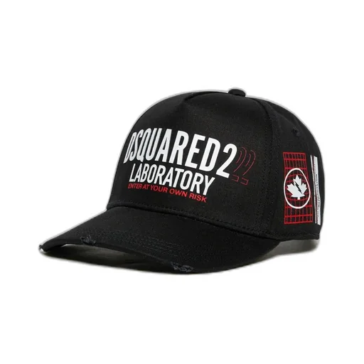 Dsquared2 Kids Logo Printed Distressed Baseball Cap