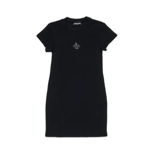 Dsquared2 Kids Crewneck Ribbed-Knit Dress
