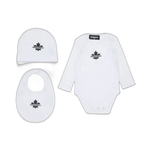 Dsquared2 Kids Logo Printed Knit Birth Set