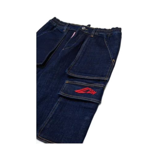 Dsquared2 Kids Icon Logo Embroidered Cargo Jeans