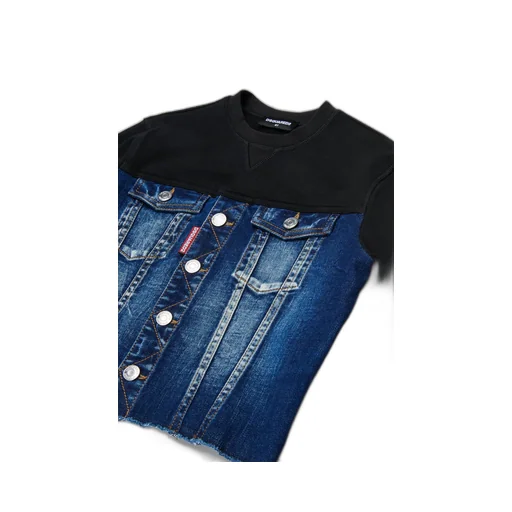 Dsquared2 Kids Crewneck Denim Sweatshirt