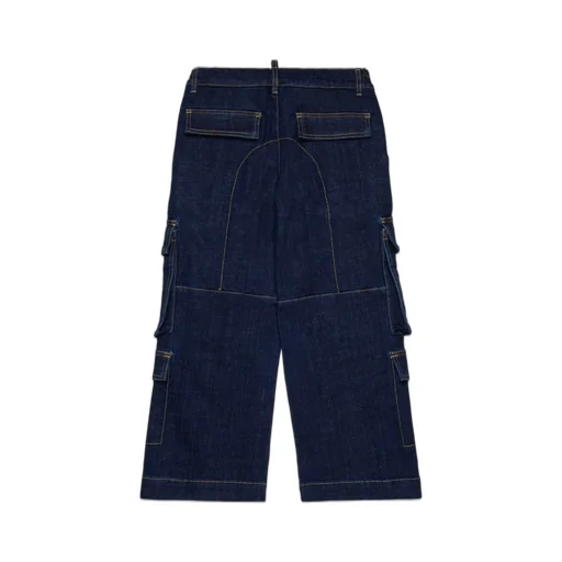 Dsquared2 Kids Icon Logo Embroidered Cargo Jeans