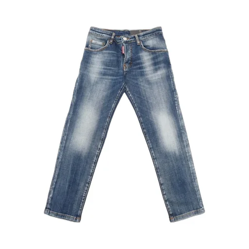 Dsquared2 Kids Logo Tag Straight-Leg Jeans