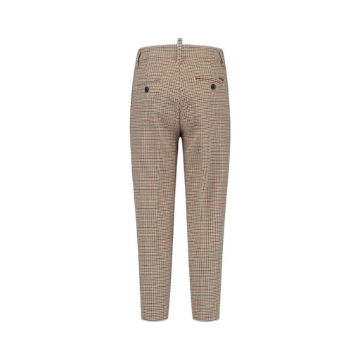 Dsquared2 Kids Check-Printed Tapered Tailored Trousers