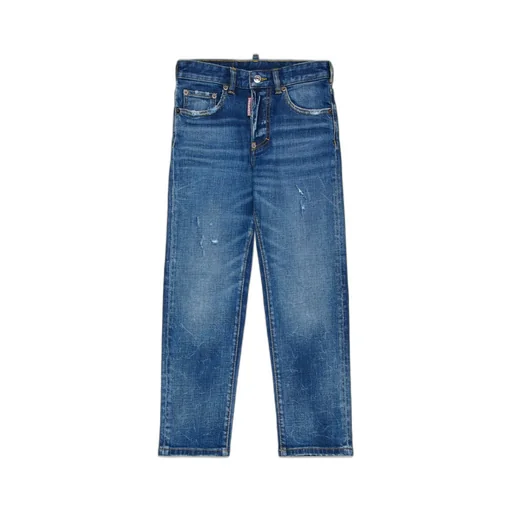 Dsquared2 Kids Straight Leg Distressed Jeans