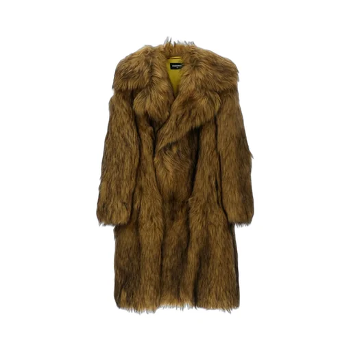 Dsquared2 Kids Long Sleeve Faux Fur Coat