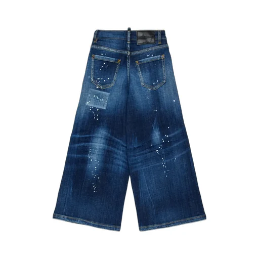 Dsquared2 Kids Distressed Wide-Leg Jeans