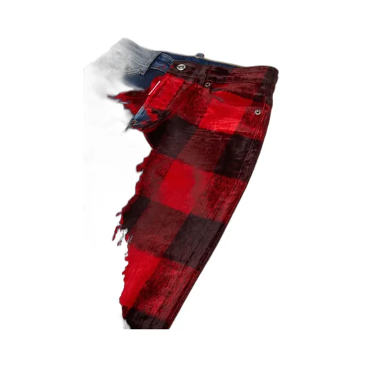 Dsquared2 Kids Plaid Printed Jeans
