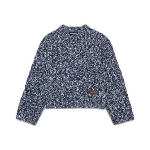 Dsquared2 Kids Logo Patch Cable-Knit Jumper