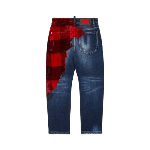 Dsquared2 Kids Plaid Printed Jeans