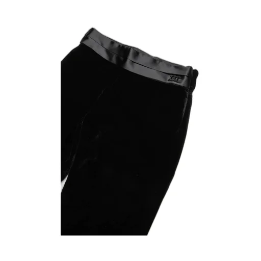 Dsquared2 Kids D2 Logo Plaque Velvet Pants