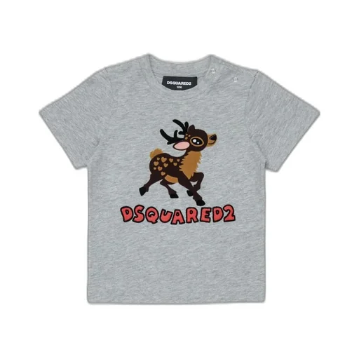 Dsquared2 Kids Fawn Printed Crewneck T-Shirt