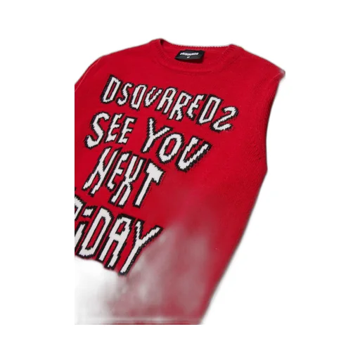 Dsquared2 Kids Logo Intarsia-Knit Crewneck Jumper