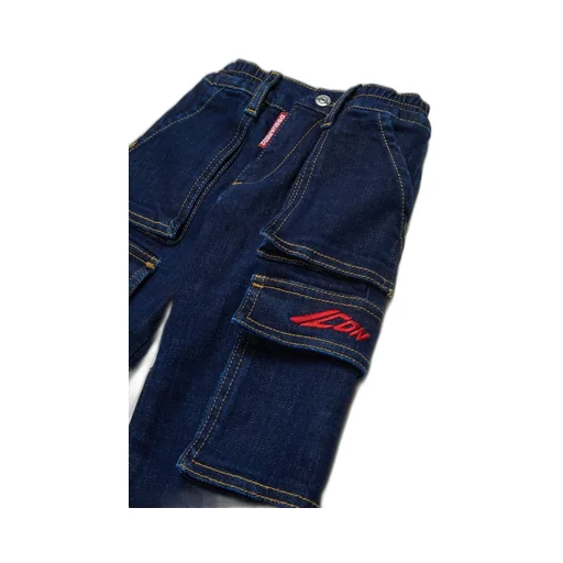 Dsquared2 Kids Icon Logo Embroidered Cargo Jeans
