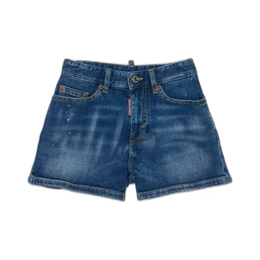 Dsquared2 Kids Logo-Patch Denim Shorts
