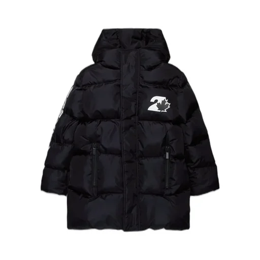 Dsquared2 Kids Logo Printed Hooded Down Jacket