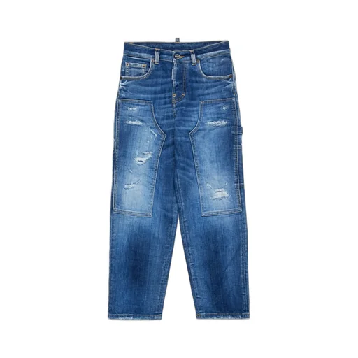 Dsquared2 Kids Distressed Straight-Leg Jeans