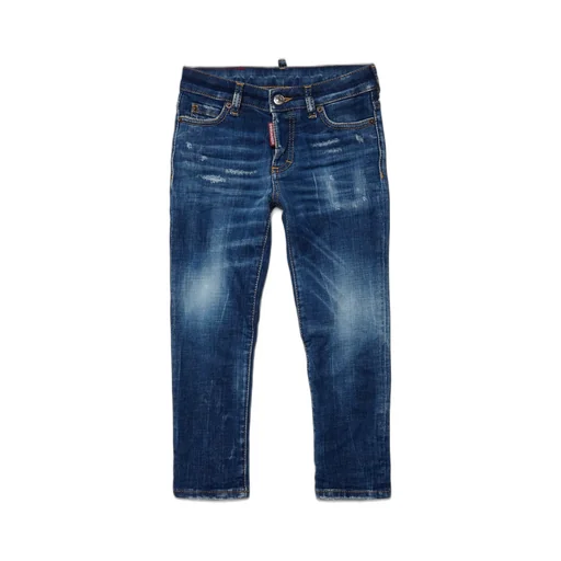 Dsquared2 Kids Logo-Tag Straight-Leg Distressed Jeans