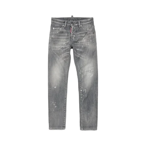 Dsquared2 Kids Paint Splatter-Detailed Straight-Leg Distressed Jeans
