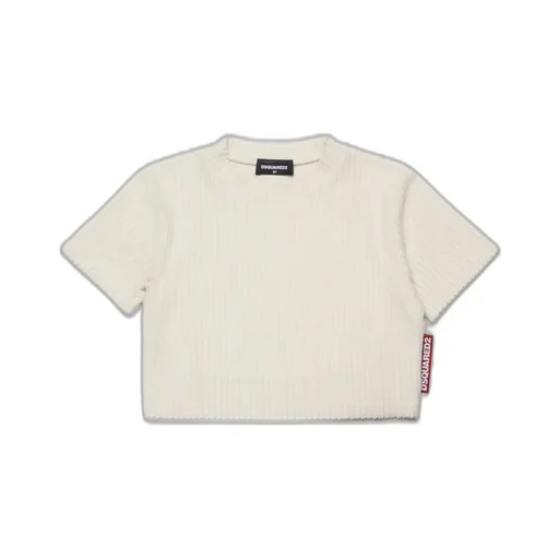 Dsquared2 Kids Cropped Corduroy T-Shirt