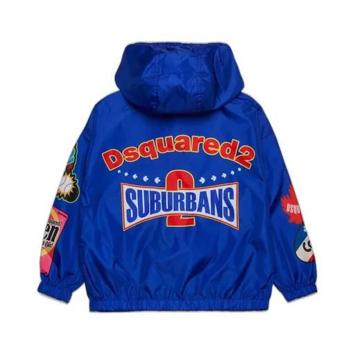Dsquared2 Kids Logo Printed Windbreaker Jacket