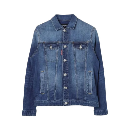 Dsquared2 Kids Buttoned Straight Hem Denim Jacket
