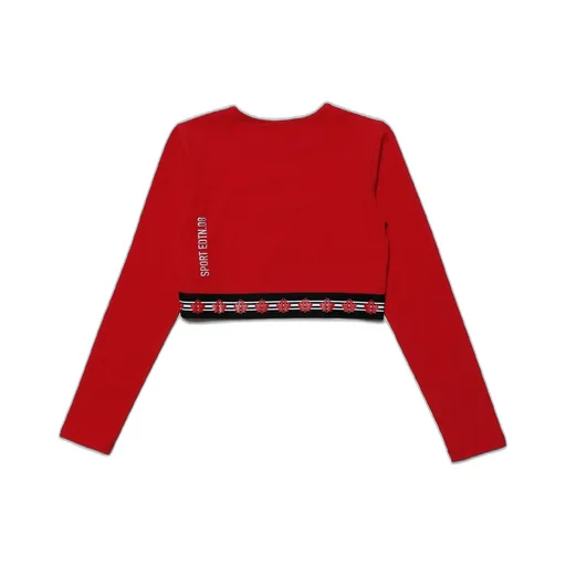 Dsquared2 Kids Logo Patch Crewneck Cropped Top