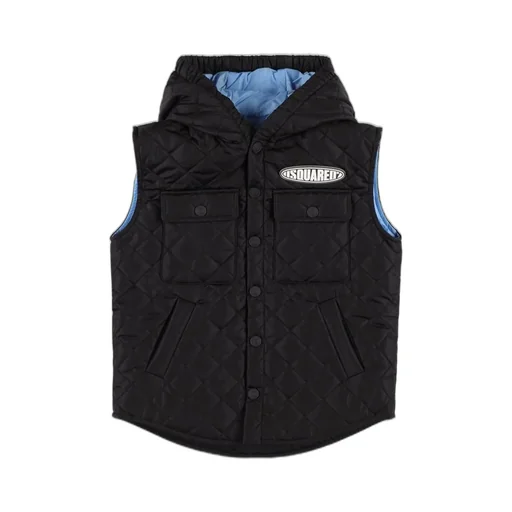 Dsquared2 Kids Logo Patch Hooded Vest