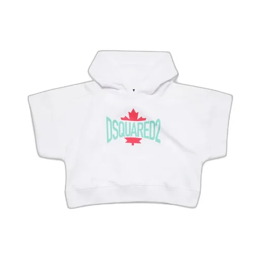 Dsquared2 Kids Logo Printed Short-Sleeved Hoodie