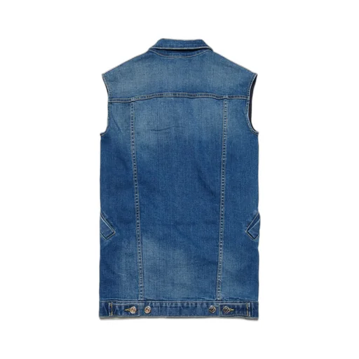Dsquared2 Kids Logo Embroidered Sleeveless Denim Vest