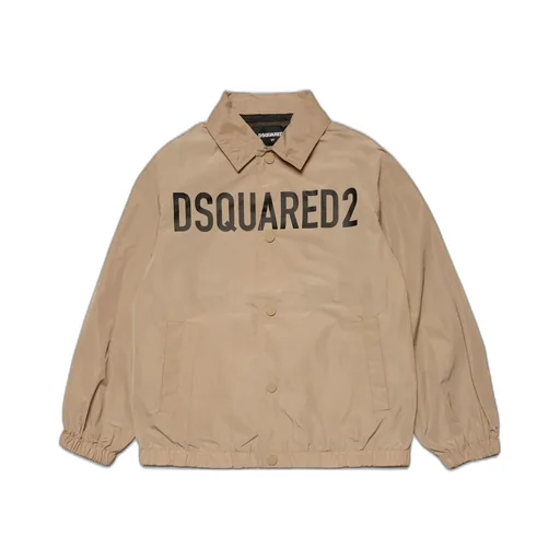 Dsquared2 Kids Logo-Printed Press-Stud Fastened Jacket