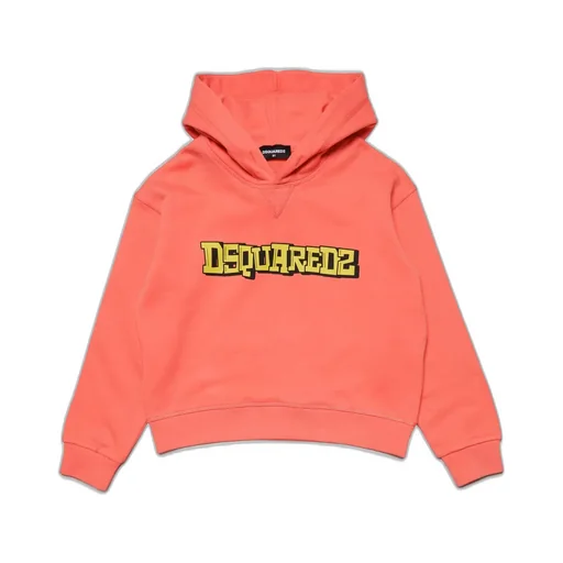 Dsquared2 Kids Logo Printed Long Sleeved Hoodie