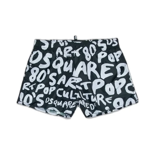 Dsquared2 Kids Logo-Printed Elasticated Waistband Swim Shorts