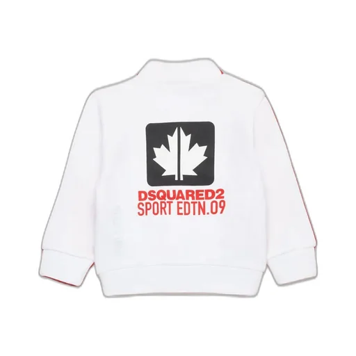 Dsquared2 Kids Logo-Printed Panelled Zipped Jacket