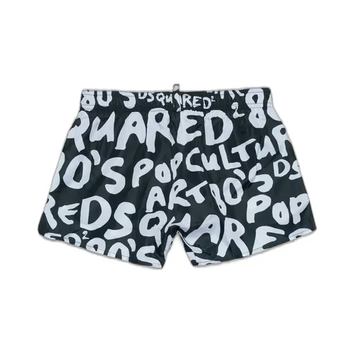 Dsquared2 Kids Logo-Printed Elasticated Waistband Swim Shorts