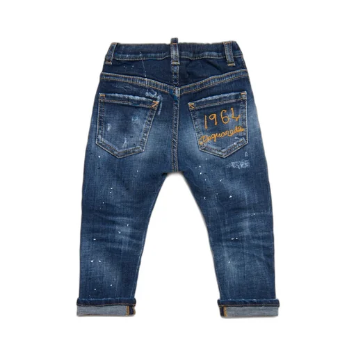 Dsquared2 Kids Distressed Straight Leg Jeans