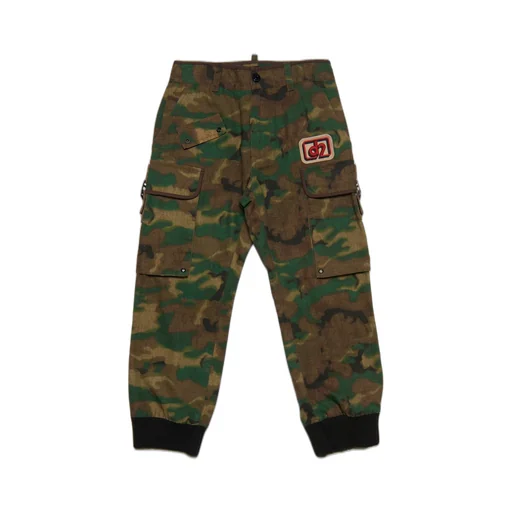 Dsquared2 Kids Camouflage-Print Logo Patch Pants