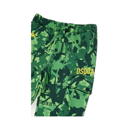 Dsquared2 Kids Camouflage Patterned Drawstring Cargo Trousers
