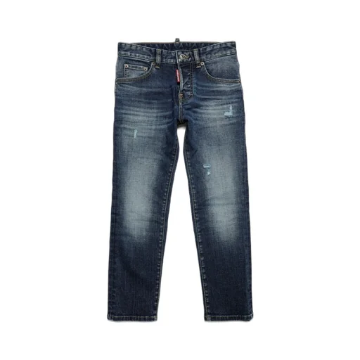 Dsquared2 Kids Straight Leg Distressed Jeans