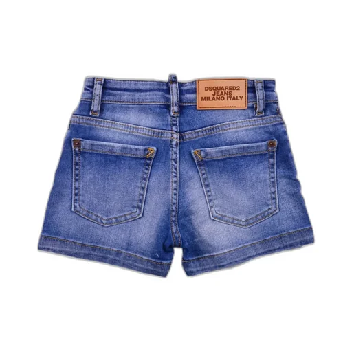 Dsquared2 Kids Calzoncini Logo-Patch Denim Shorts
