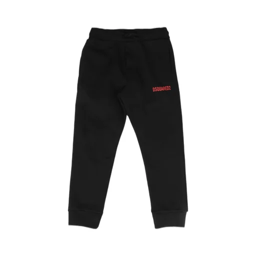 Dsquared2 Kids Logo Printed Straight Leg Trousers