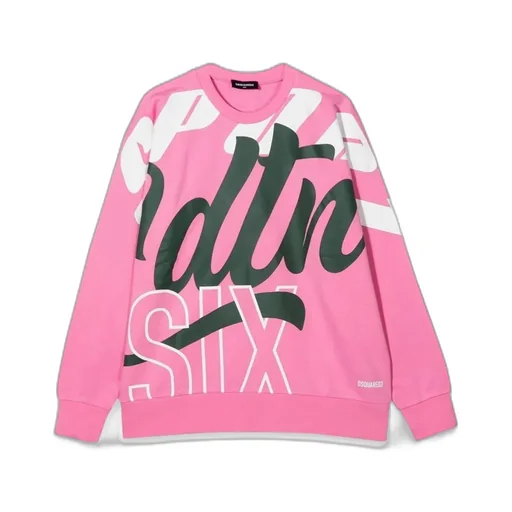 Dsquared2 Kids Allover Writing Printed Sweatshirt