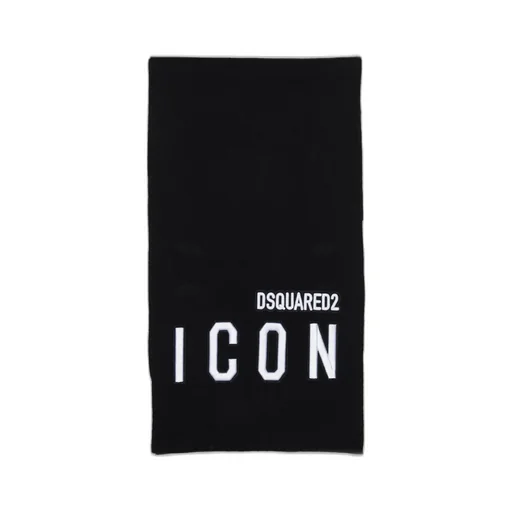 Dsquared2 Kids Logo Embroidred Knit Scarf