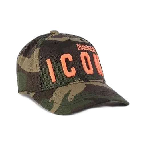 Dsquared2 Kids Logo Embroidered Camouflage Baseball Hat